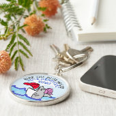 ブルーウェーブに乗る，投票2020民主党選挙 キーホルダー (側面)