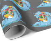 ブルーウェーブのサーファー ラッピングペーパー (ロールコーナー)