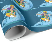 ブルーウェーブのサーファー ラッピングペーパー (ロールコーナー)