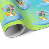 ブルーウェーブのサーファー ラッピングペーパー (ロールコーナー)