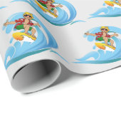 ブルーウェーブのサーファー ラッピングペーパー (ロールコーナー)