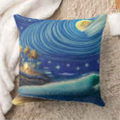 ブルーウェーブの神秘主義 クッション (ブランケット)