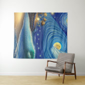 ブルーウェーブの神秘主義 タペストリー (インサイチュ(横))
