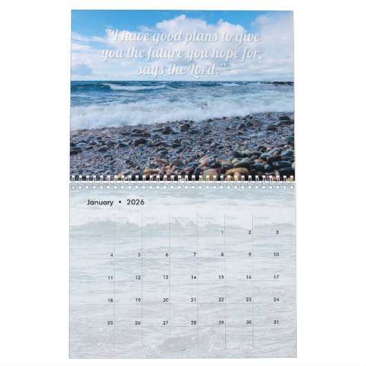 ブルーウェーブインスパイア引用文撮影カレンダー カレンダー (1月 2026)