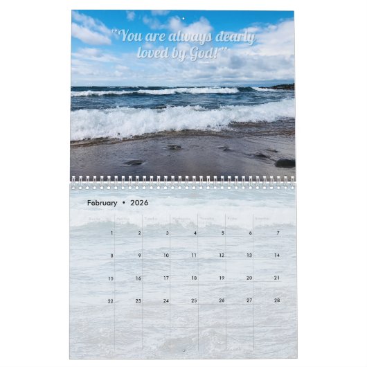 ブルーウェーブインスパイア引用文撮影カレンダー カレンダー (2月 2026)