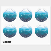 ブルーウェーブウェルカムステッカーラベルホテルウェルカムバッグ ラウンドシール (シート)