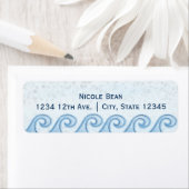 ブルーウェーブウォーターカラーアートビーチ住所 シール (インサイチュ)