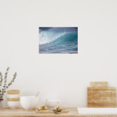 ブルーウェーブクラッシュ,マウイ,ハワイ,アメリカ2 ポスター (キッチン)