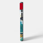 ブルーウェーブグリーンドラゴンレッドサンスケートボード Case-Mate iPhoneケース (裏面 / 左)