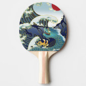 ブルーウェーブグリーンドラゴンレッドサン 卓球ラケット (正面)