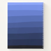 ブルーウェーブシェードパーソナライズされた文字 ノートブック (裏面)