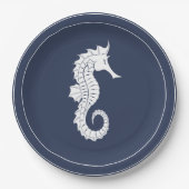 ブルーウェーブシーホースV2 Wht/ネイビーID836 ペーパープレート (正面)