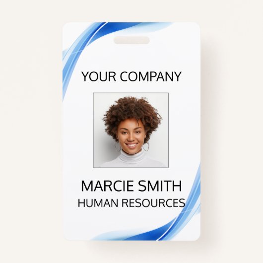 ブルーウェーブスタイルフォトIDバッジ バッジ (正面)