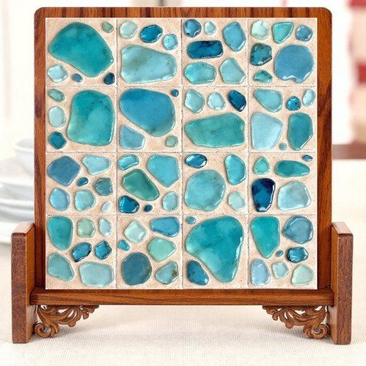 ブルーウェーブストーンセラミックタイル タイル