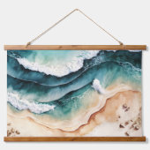 ブルーウェーブズアットザビーチ 吊り下げ型タペストリー (正面2)