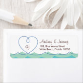 ブルーウェーブズループハートビーチ結婚式住所 シール (インサイチュ)