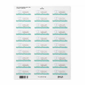 ブルーウェーブズループハートビーチ結婚式住所 シール (フルシート)