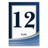 ブルーウェーブバー（ユダヤ教の）バル・ミツバー テーブルナンバー (裏面)