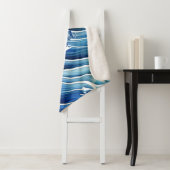 ブルーウェーブパターン シェルパブランケット (インサイチュ)