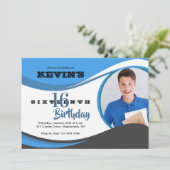 ブルーウェーブフォトカード 招待状 (スタンド正面)