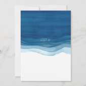 ブルーウェーブフォト誕生日招待状 招待状 (裏面)