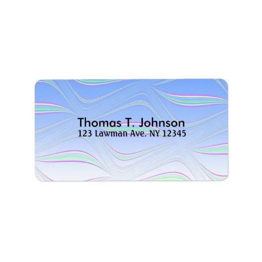 ブルーウェーブフラクタルアート ラベル (正面)