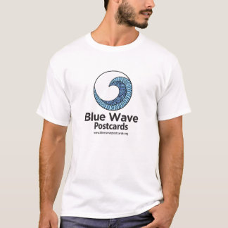 ブルーウェーブポストカード - メンズベーシックTシャツ Tシャツ