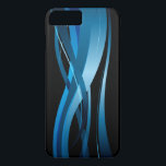 ブルーウェーブモダン抽象芸術パターン iPhone 8 PLUS/7 PLUSケース<br><div class="desc">黒いモダン背景に青いリボン波パターンを付けた抽象デザイン。黒の背景を選択した色に変更するには、"カスタマイズ It&quot；を選択して、さまざまな色の選択肢から別の背景色を選択します。このベク高品質トラグラフィック画像はvecteezy.comを補完する。</div>