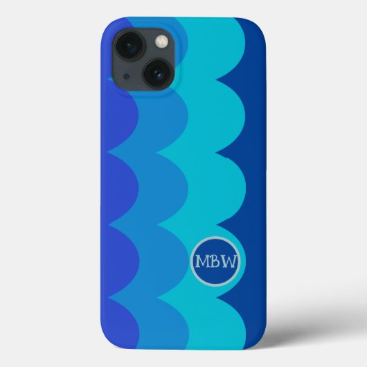 ブルーウェーブモノグラムiPhoneケース Case-Mate iPhoneケース (裏面)