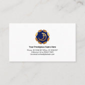 ブルーウェーブライン金ゴールドフィッシュライフブイクリスチャン  名刺 (裏面)