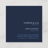 ブルーウェーブ抽象芸術ID795 スクエア名刺 (裏面)