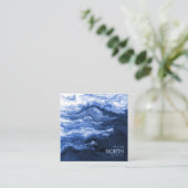 ブルーウェーブ抽象芸術ID795 スクエア名刺 (スタンド正面)