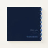 ブルーウェーブ抽象芸術ID795 ノートブック (裏面)