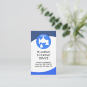 ブルーウェーブ曲率給排水衛生設備 名刺 (スタンド正面)