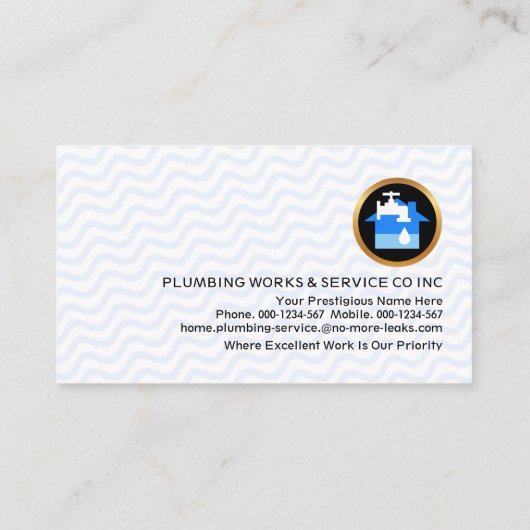 ブルーウェーブ水配管設備 名刺 (裏面)