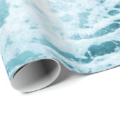 ブルーウェーブ海背景 ラッピングペーパー (ロールコーナー)