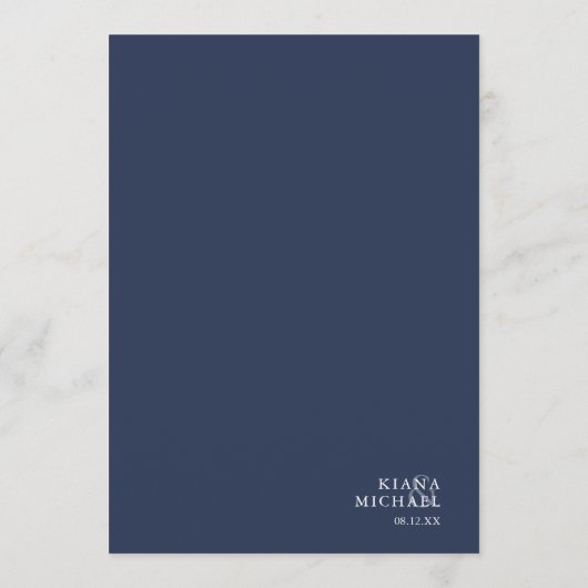 ブルーウェーブ結婚いかりのネイビー/ウィットID836 メニュー (裏面)