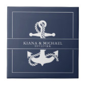 ブルーウェーブ結婚いかりのWht/Navy ID836 タイル (正面)