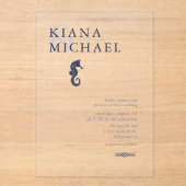 ブルーウェーブ結婚シーホースの海軍ID836 アクリル招待状 (正面)