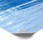 ブルーウェーブ自然デジタルアート ポスター (角)