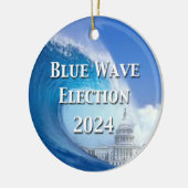 ブルーウェーブ選挙2024 セラミックオーナメント (左)