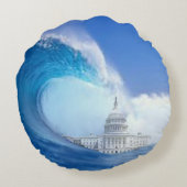 ブルーウェーブ選挙2024 ラウンドクッション (裏面)