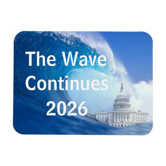 ブルーウェーブ選挙2026をカスタマイズ マグネット (横)