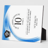 ブルーウェーブ10年従業員記念賞 フォトプラーク (側面)