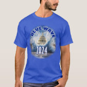 ブルーウェーブ2024投票民主化 Tシャツ (正面)