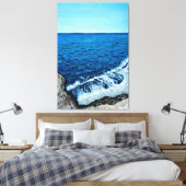 ブルーウェーブ |シチリア |地中海の海 キャンバスプリント (インサイチュ (寝室))