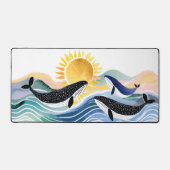 ブルーウェーブ&ハッピークジラ デスクマット (正面)