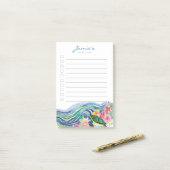 ブルーウェーブ&ハッピータートルカスタムポストイットノート ポストイット (デスク上)