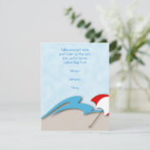 ブルーウェーブ、暖かい砂、ビーチ傘 招待状 (スタンド正面)