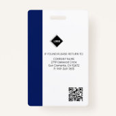 ブルーウェーブ |社員の写真ID会社のセキュリティ バッジ (裏面)